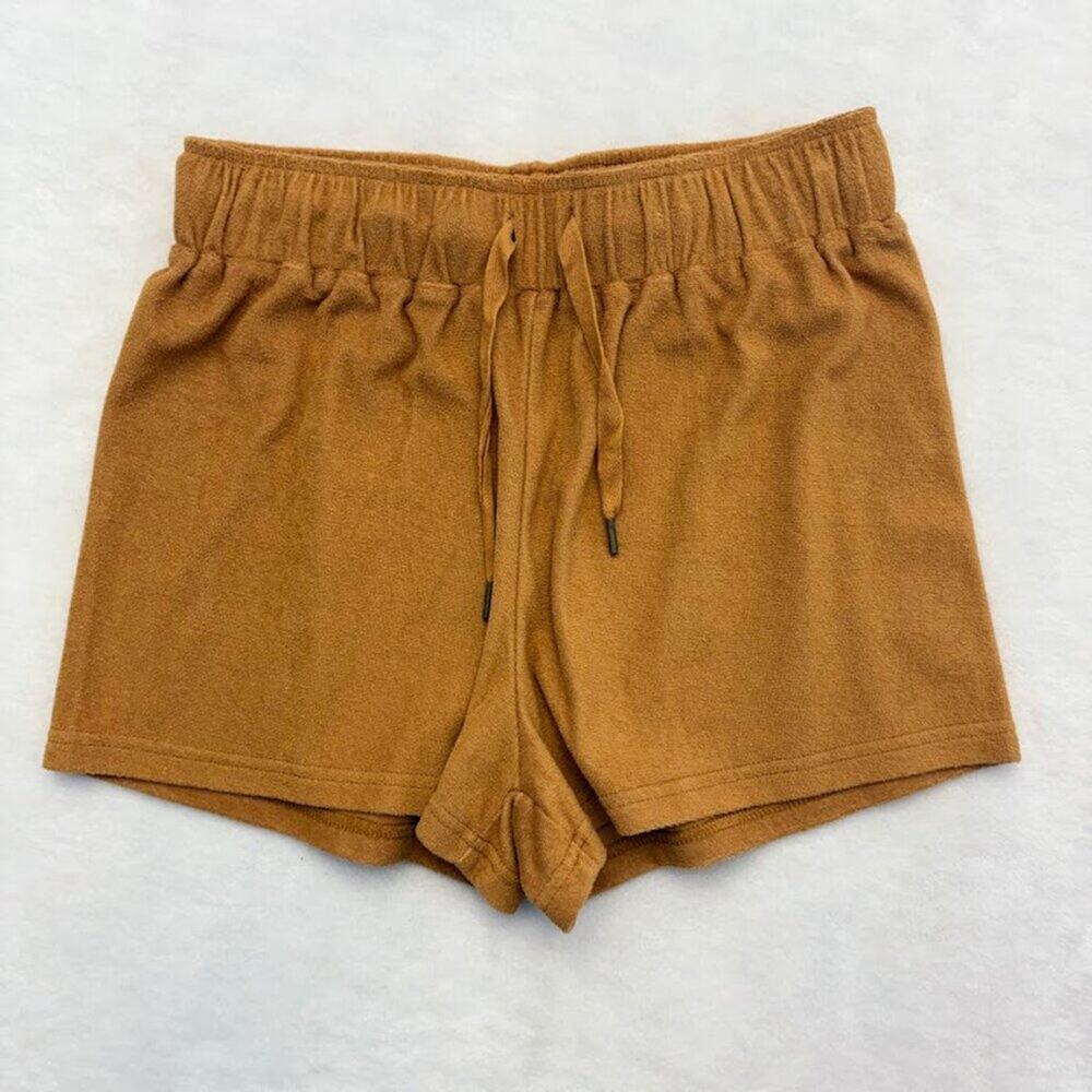 Dandy Del Mar Shorts The Santorini Burnt Sienna Terry Cloth Shorts Womens Size S